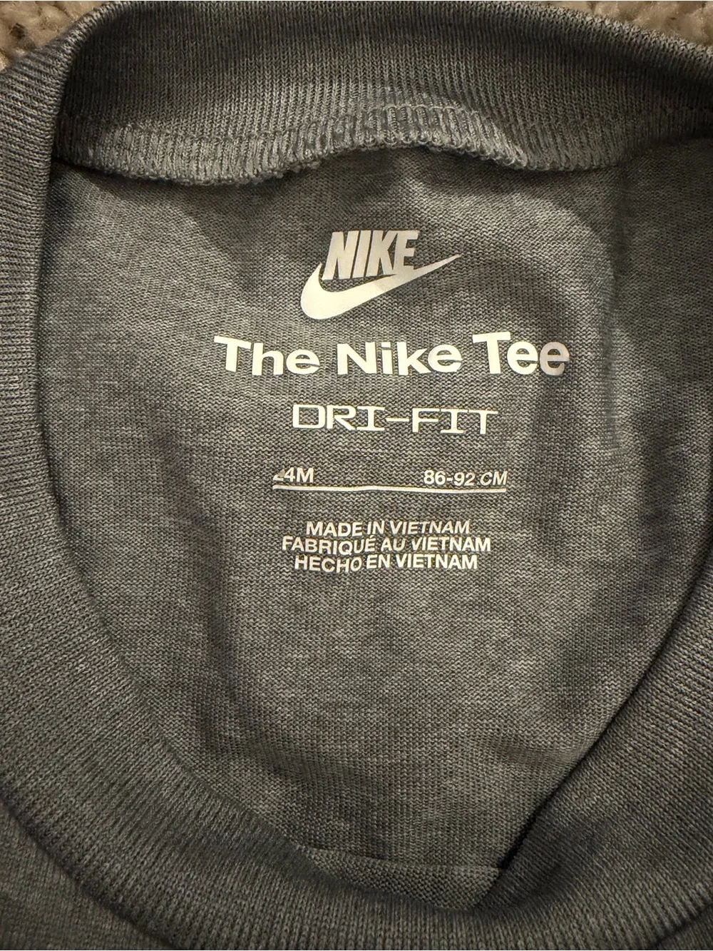 Nike Gray Tee with Black Logo and Red Patterned Shorts